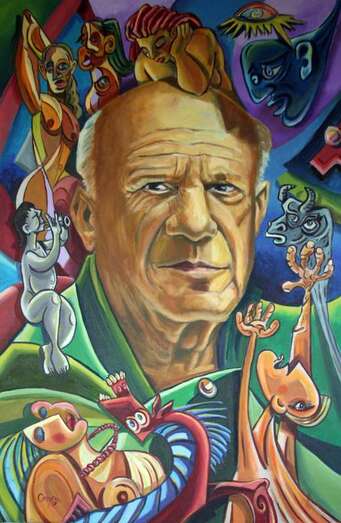 RetratoÂ de Pablo Picasso, obra del pintor grancanarioÂ Antonio Manuel Cerpa Pérez/TA.